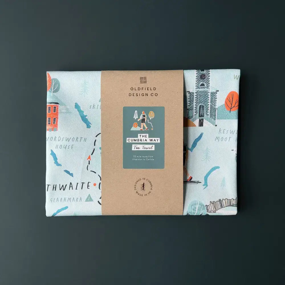 Cumbria Way Tea Towel