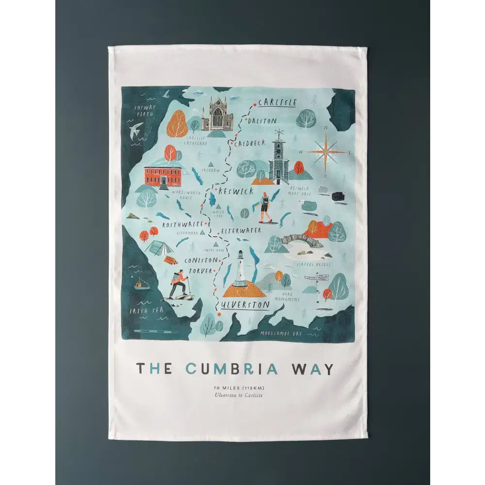 Cumbria Way Tea Towel