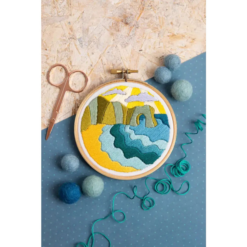 Dorset Days Mini Embroidery Kit | Complete Craft Kit for Beginners