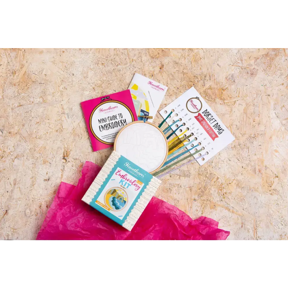 Dorset Days Mini Embroidery Kit | Complete Craft Kit for Beginners