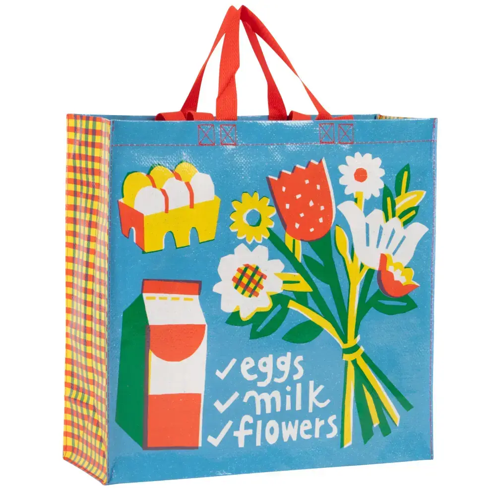 Eggs Milk Flowers Shopper - NEW!