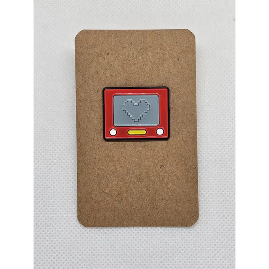 Film and music inspired pin badges (various designs) - etch a sketch - Pin badges