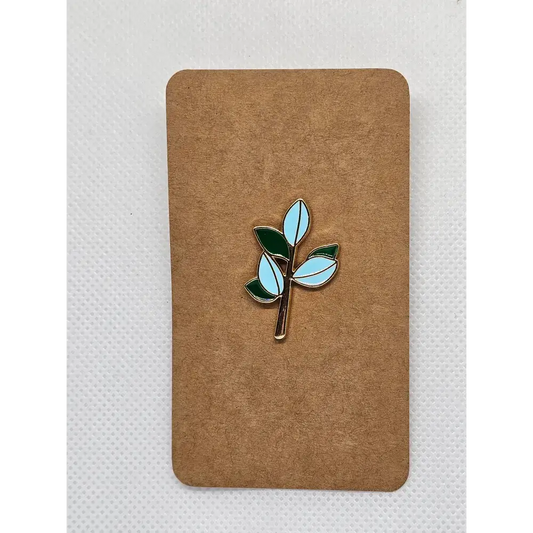 Floral alloy pin badges - Allow blue plant - Pin badges