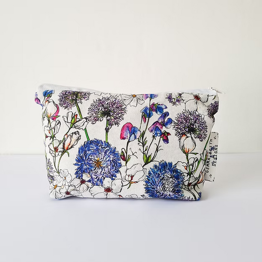 Floral makeup bag