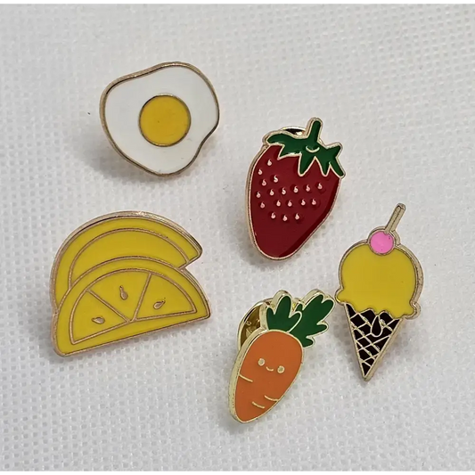 Food themed pin badges - Pin badges