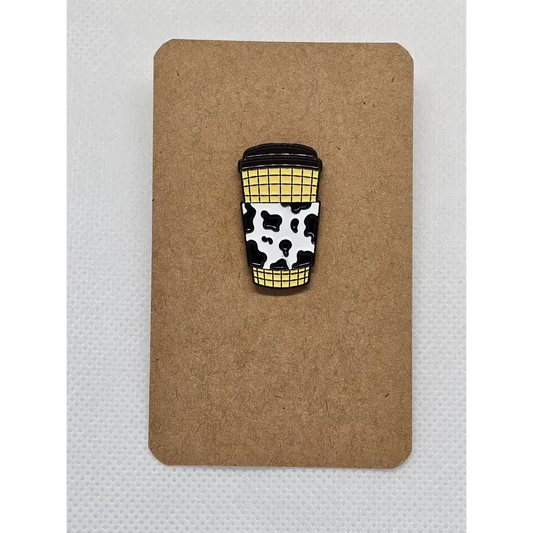 Funky takeaway cup enamel pin badge - Pin badges