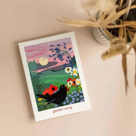 Garden song - greeting card nature - The Red Squirrel