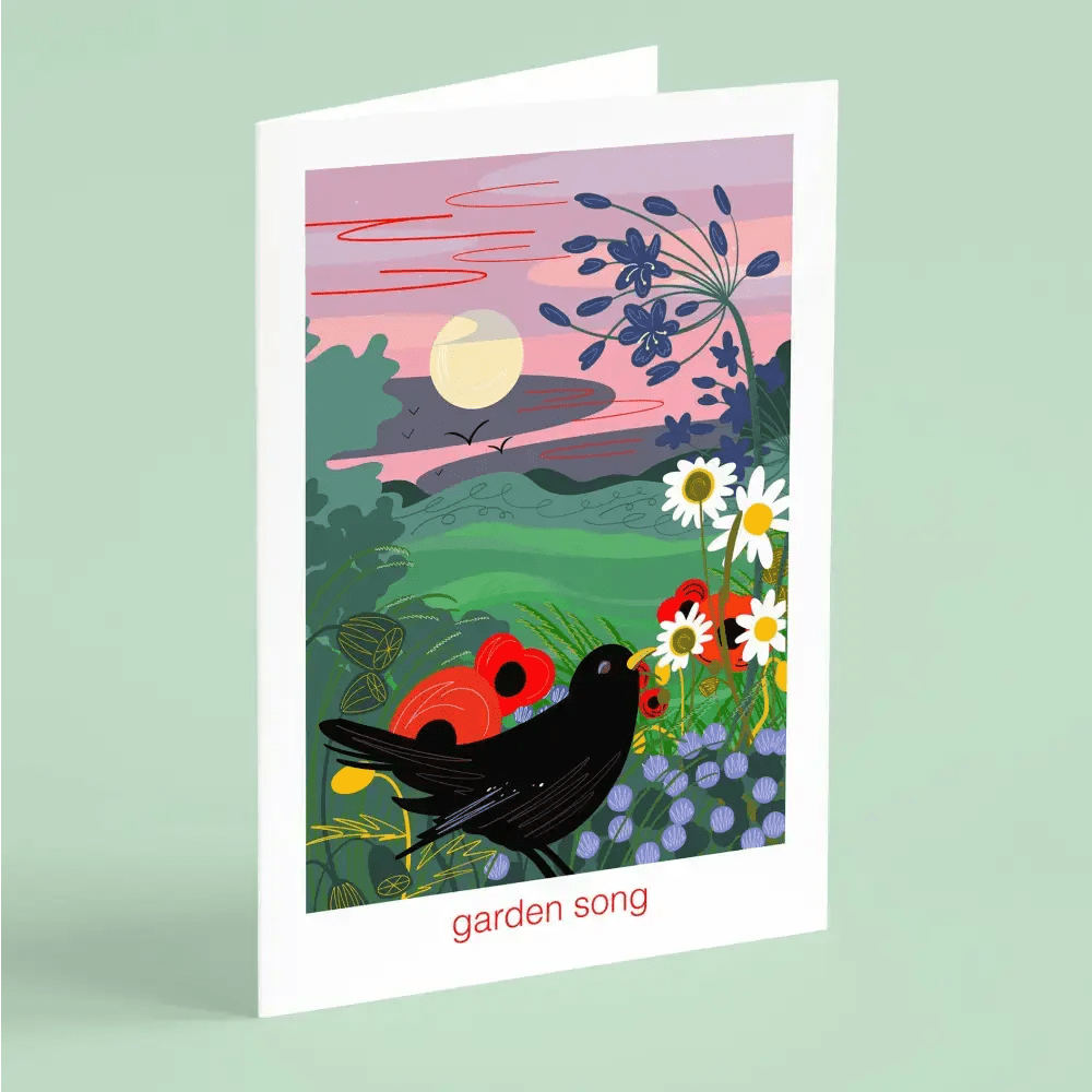 Garden song - greeting card nature - The Red Squirrel