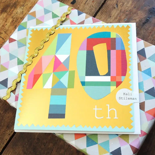 GD40 Gold Foiled Forty Card