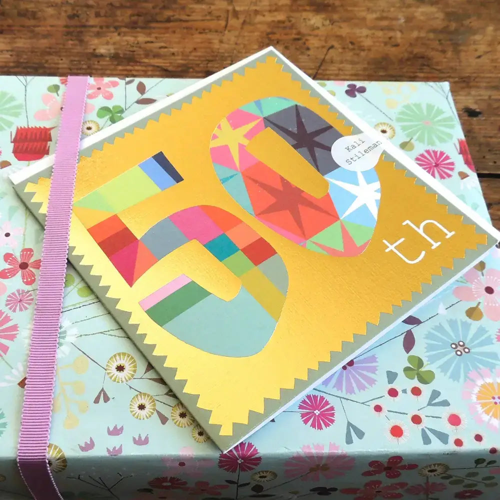 GD50 Gold Foiled Fifty Card