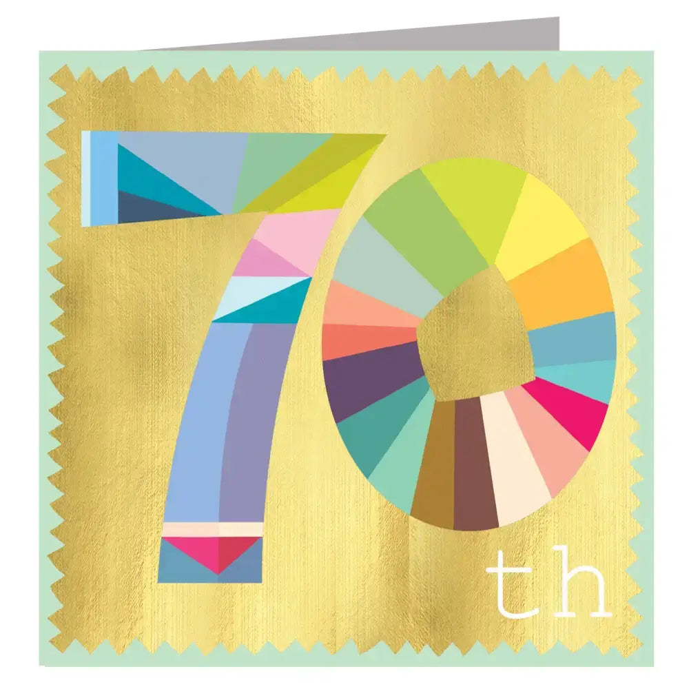 GD70 Gold Foiled Seventy Card