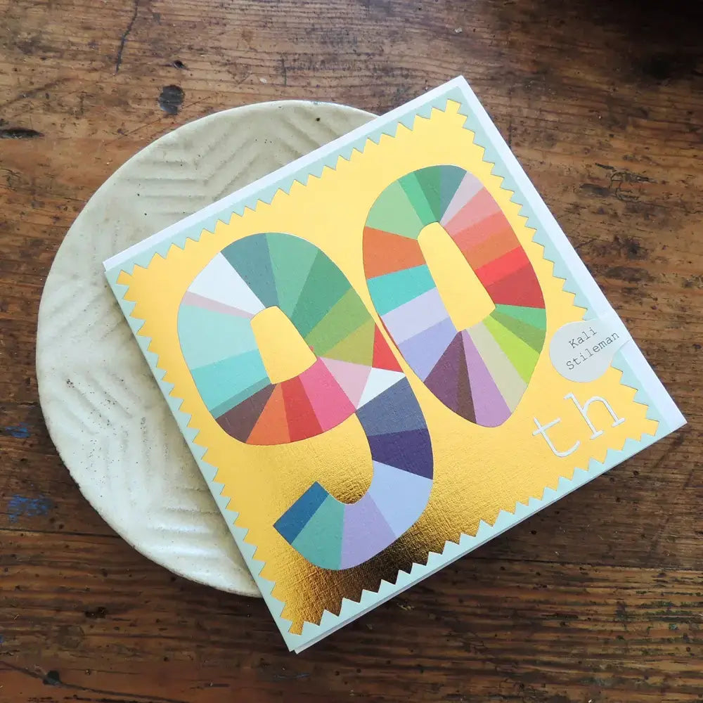 GD90 Gold Foiled Ninety Card