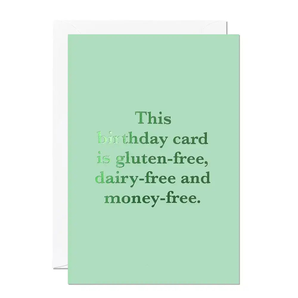 Gluten-Free Dairy-Free Funny Birthday Card | Greeting Card