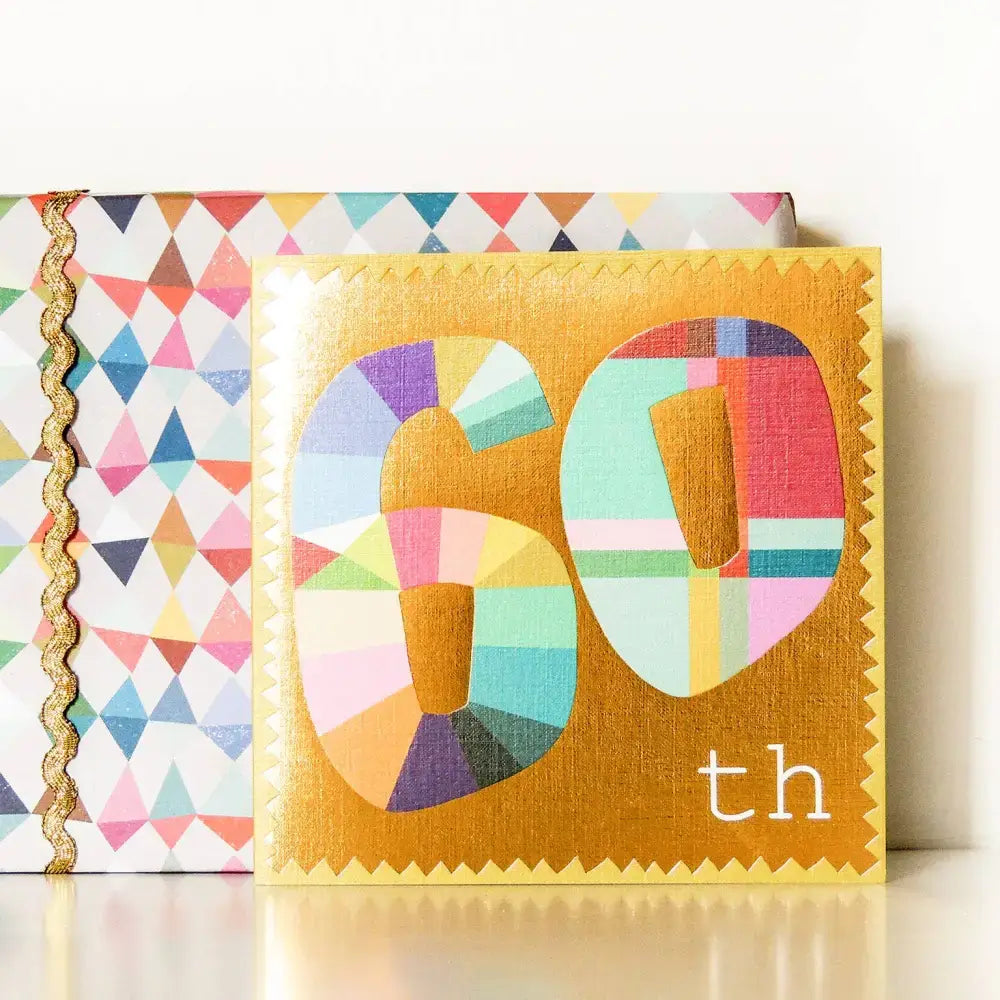 Gold Foiled Sixty Birthday Card