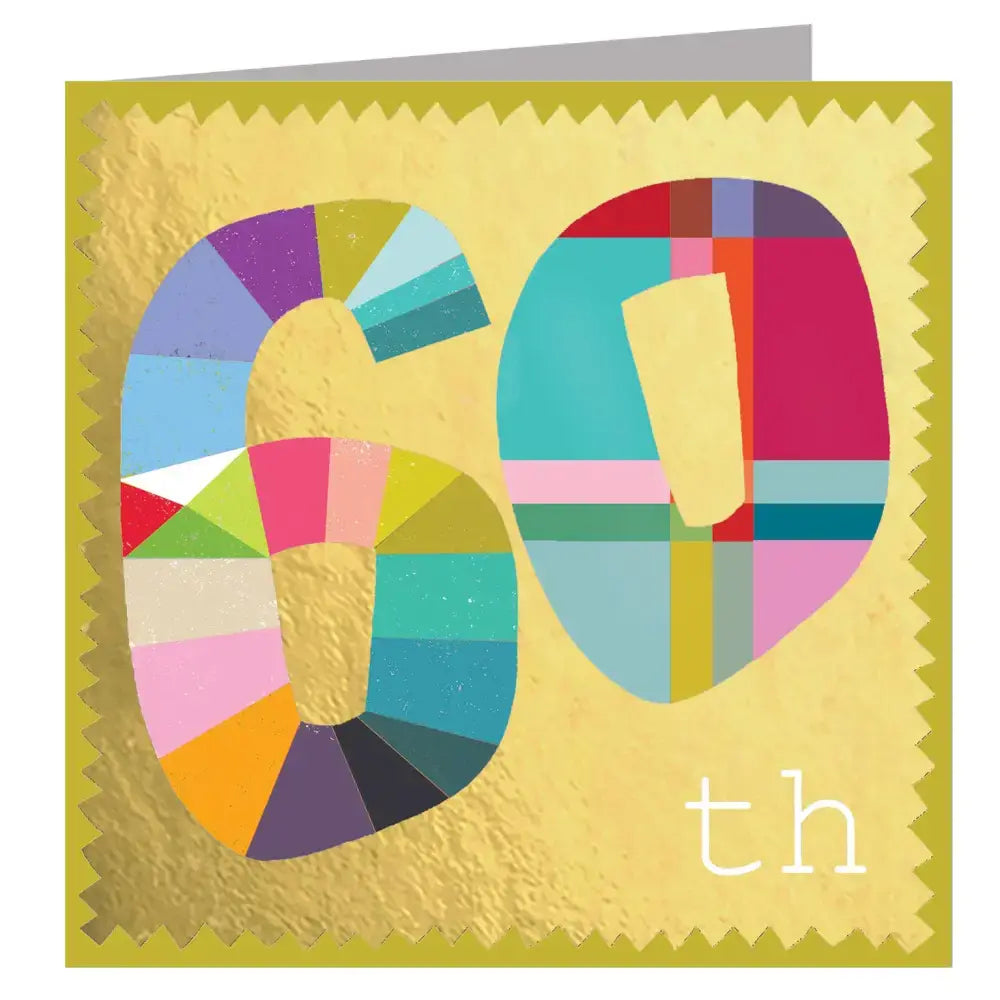 Gold Foiled Sixty Birthday Card
