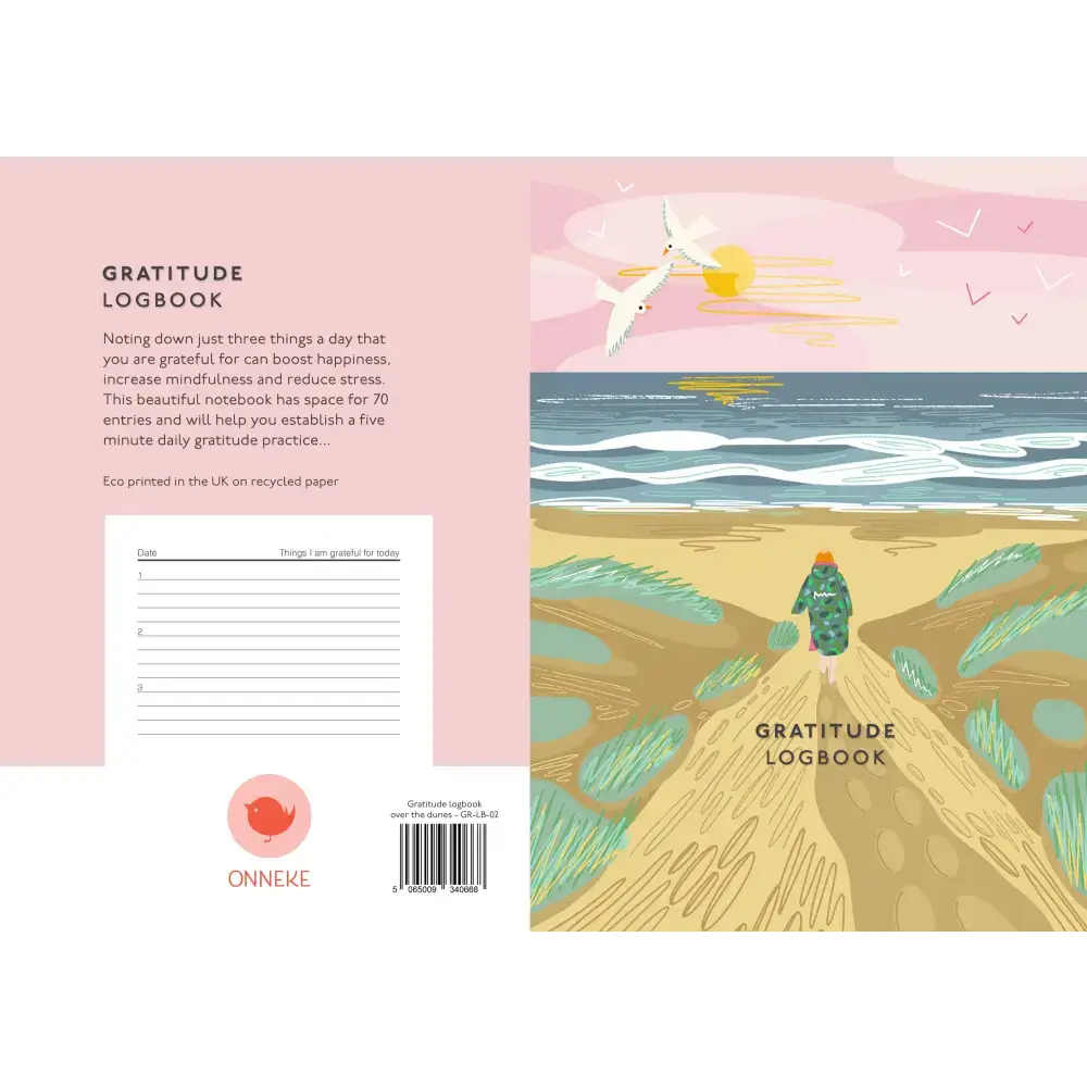 Gratitude Logbook - Over the Dunes Cover