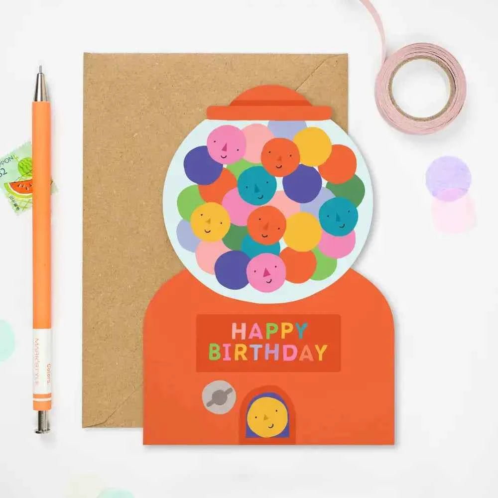 Gumball Machine Birthday Card - The Red Squirrel
