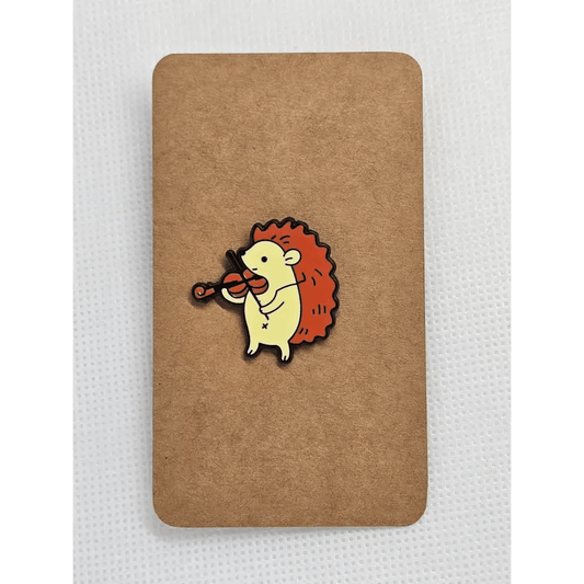 Hedgehog and Fox pin badge - The Red Squirrel