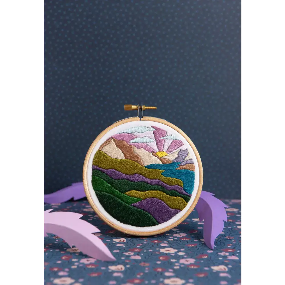 Highland Hike Mini Embroidery Kit | Complete Craft Kit for Beginners