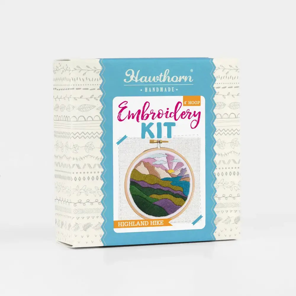 Highland Hike Mini Embroidery Kit | Complete Craft Kit for Beginners