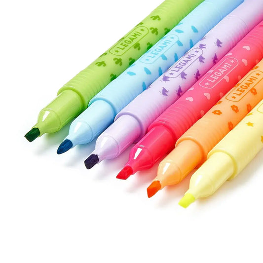 Set of colorful markers with 'Elegant' branding on a white background