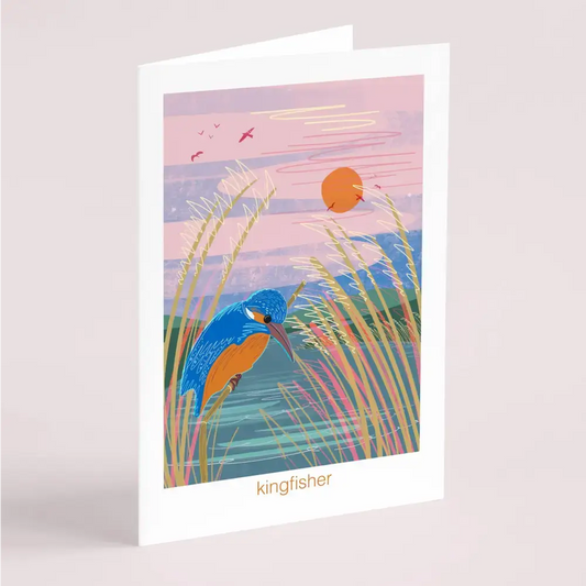 Kingfisher - greeting card - greetings card