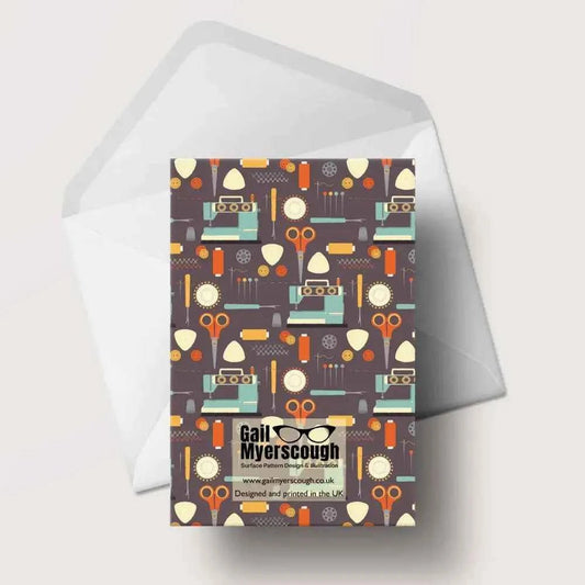 Life's A Stitch Sewing Greeting Card - The Red Squirrel