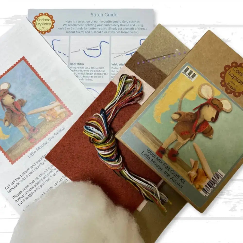 Little Mouse The Aviator Felt Craft Mini Kit - Felt craft kits