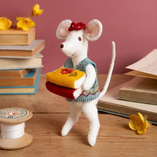Little Mouse The Librarian Felt Craft Mini Kit - Felt craft kits