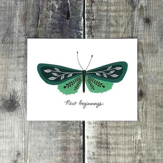 New Beginnings - Butterfly greetings card - The Red Squirrel