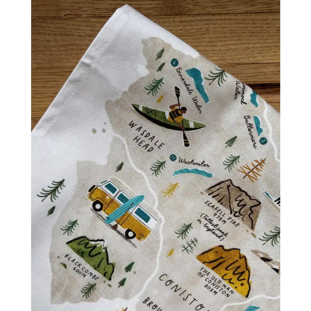 Paddle the Lakes Tea Towel