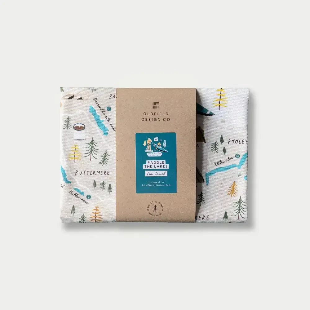 Paddle the Lakes Tea Towel