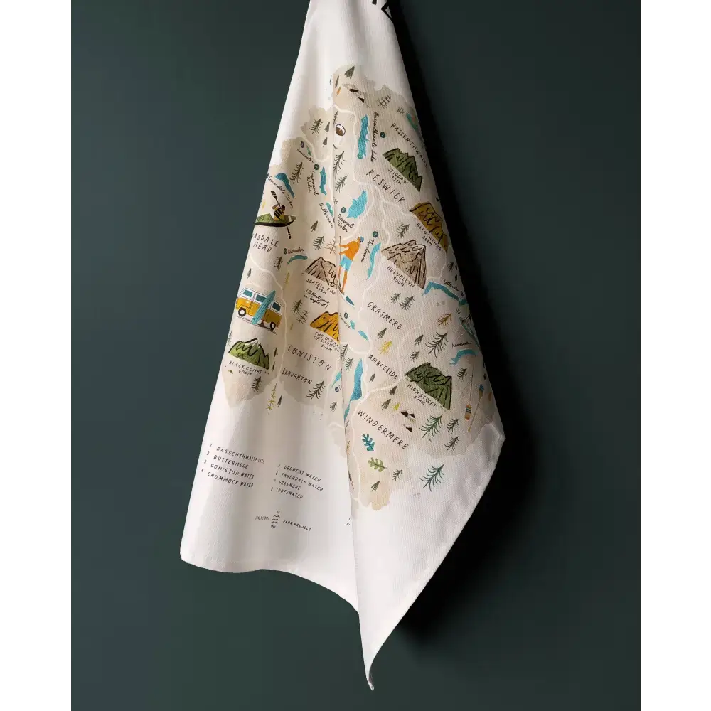Paddle the Lakes Tea Towel