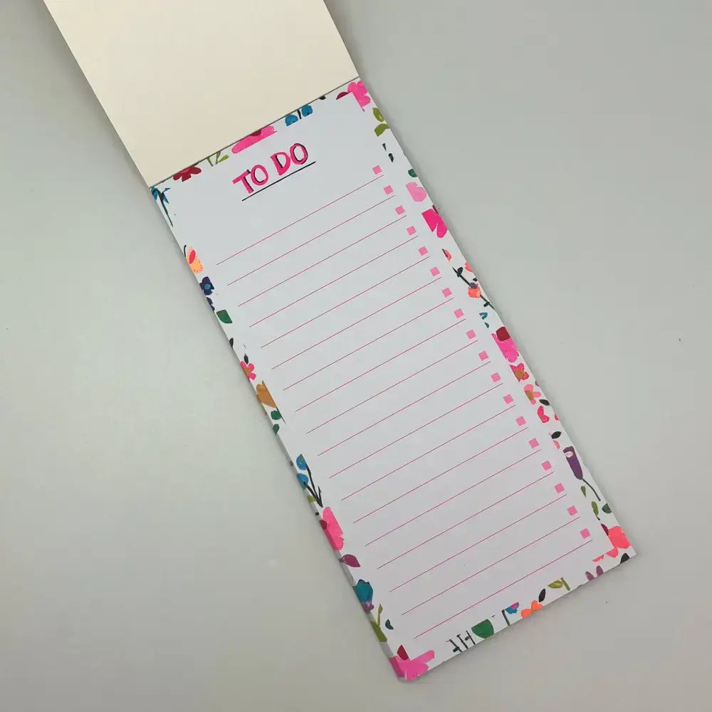 Paper Salad Magnetic List Pad - Floral Notes To Do List