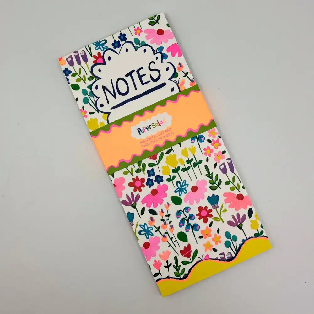 Paper Salad Magnetic List Pad - Floral Notes To Do List