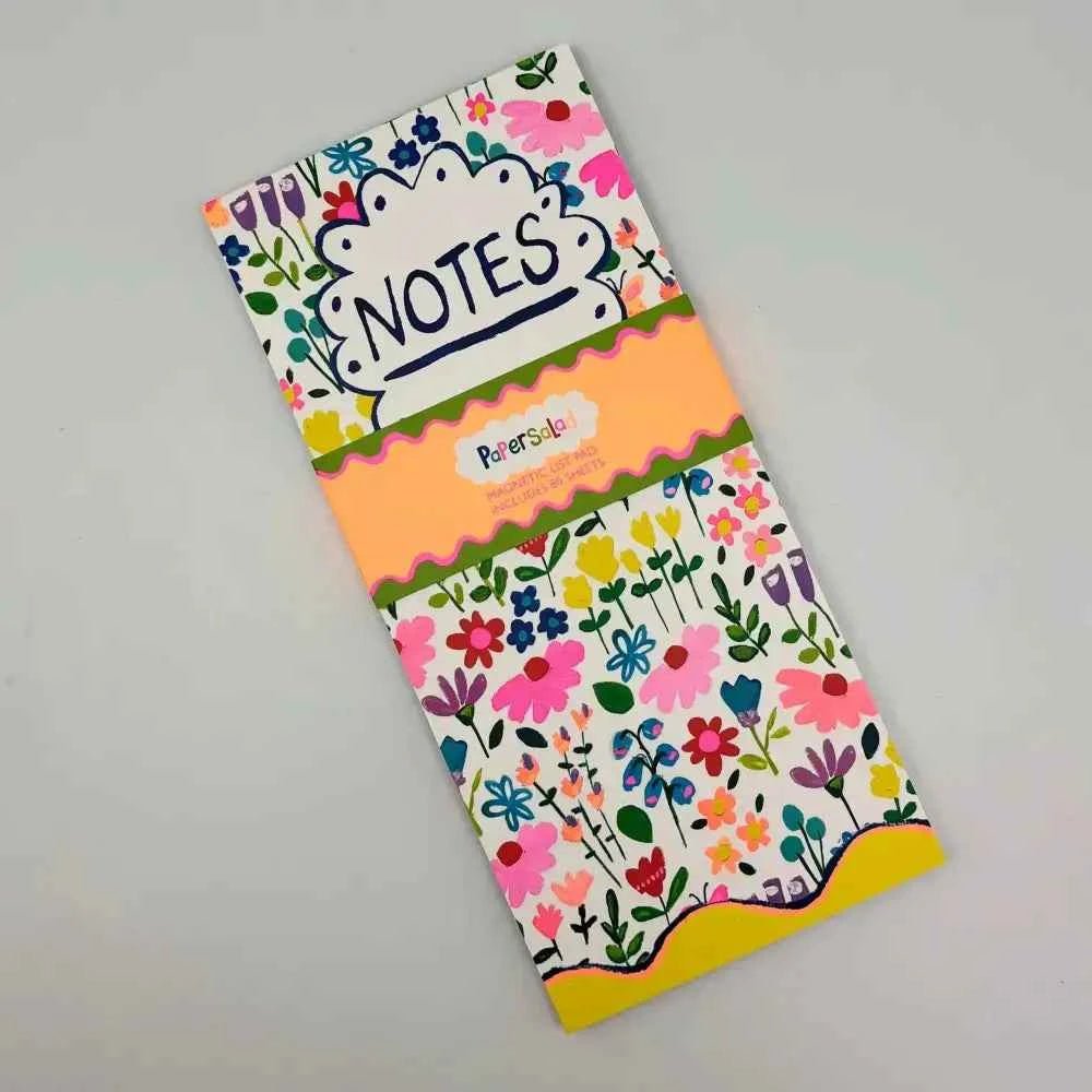 Paper Salad Magnetic List Pad - Floral Notes To Do List - The Red Squirrel