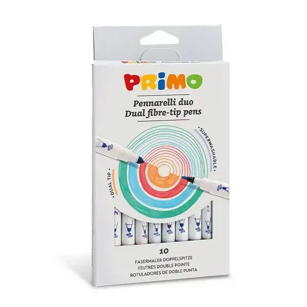 Primo 10 Dual Tip Fibre-tip Pens