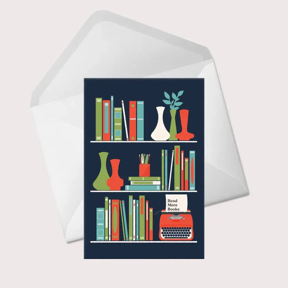 Read More Books Blue Greeting Card