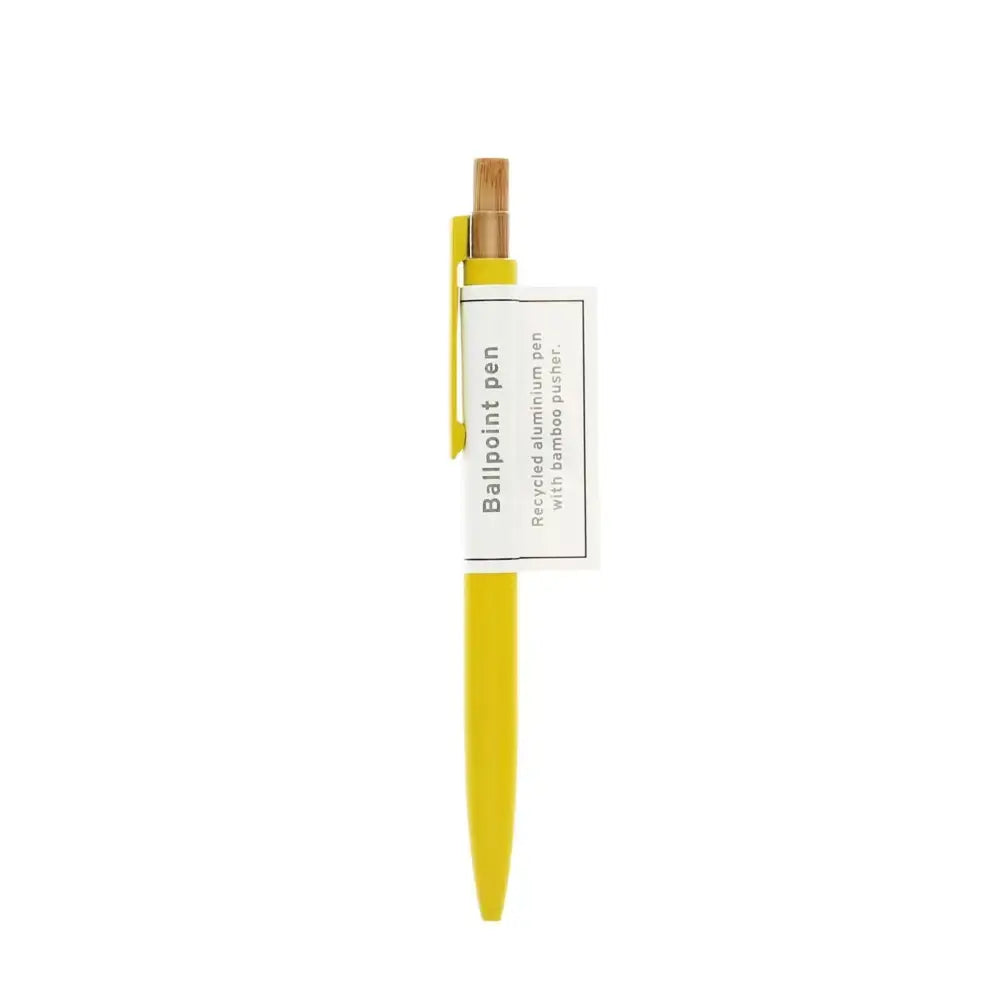 Recycled Aluminium Ballpoint Pen - Yellow