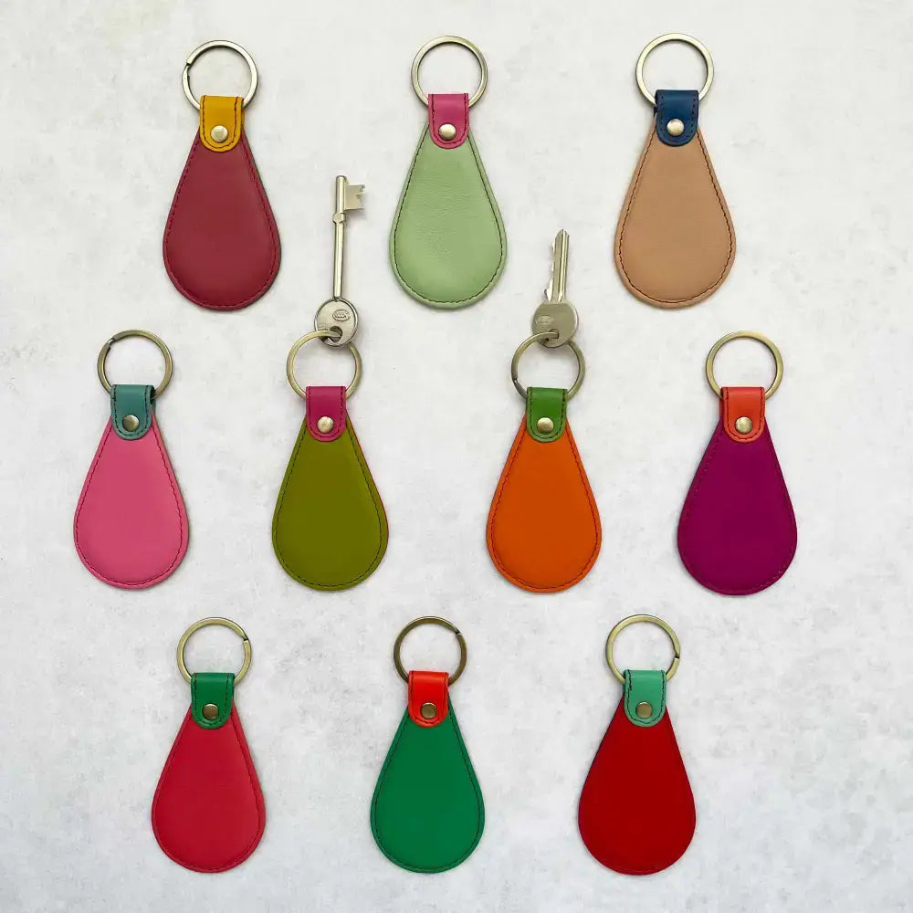 Recycled Leather Fob Keyring