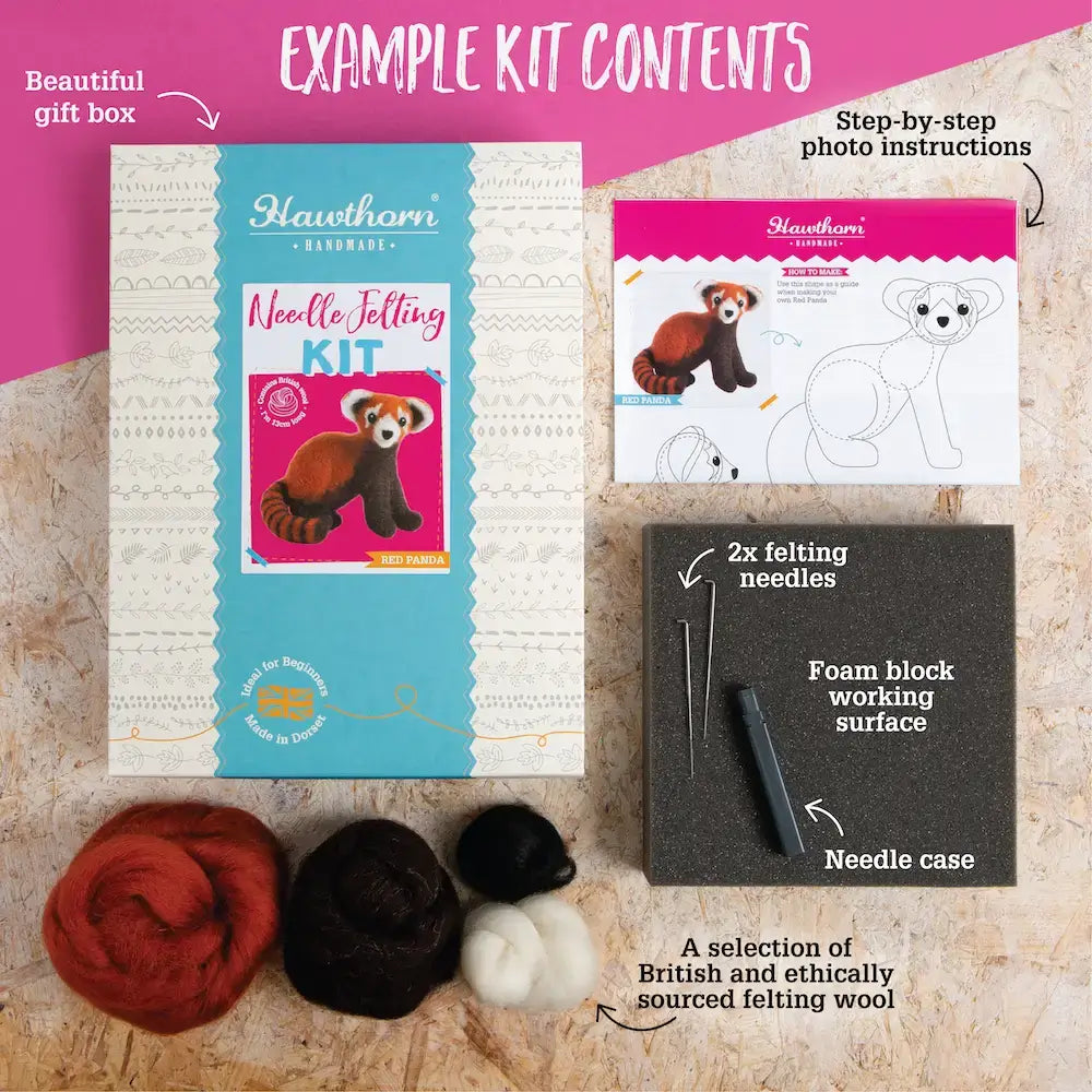 Red Squirrel Needle Felting Kit | Beginner Craft Kit