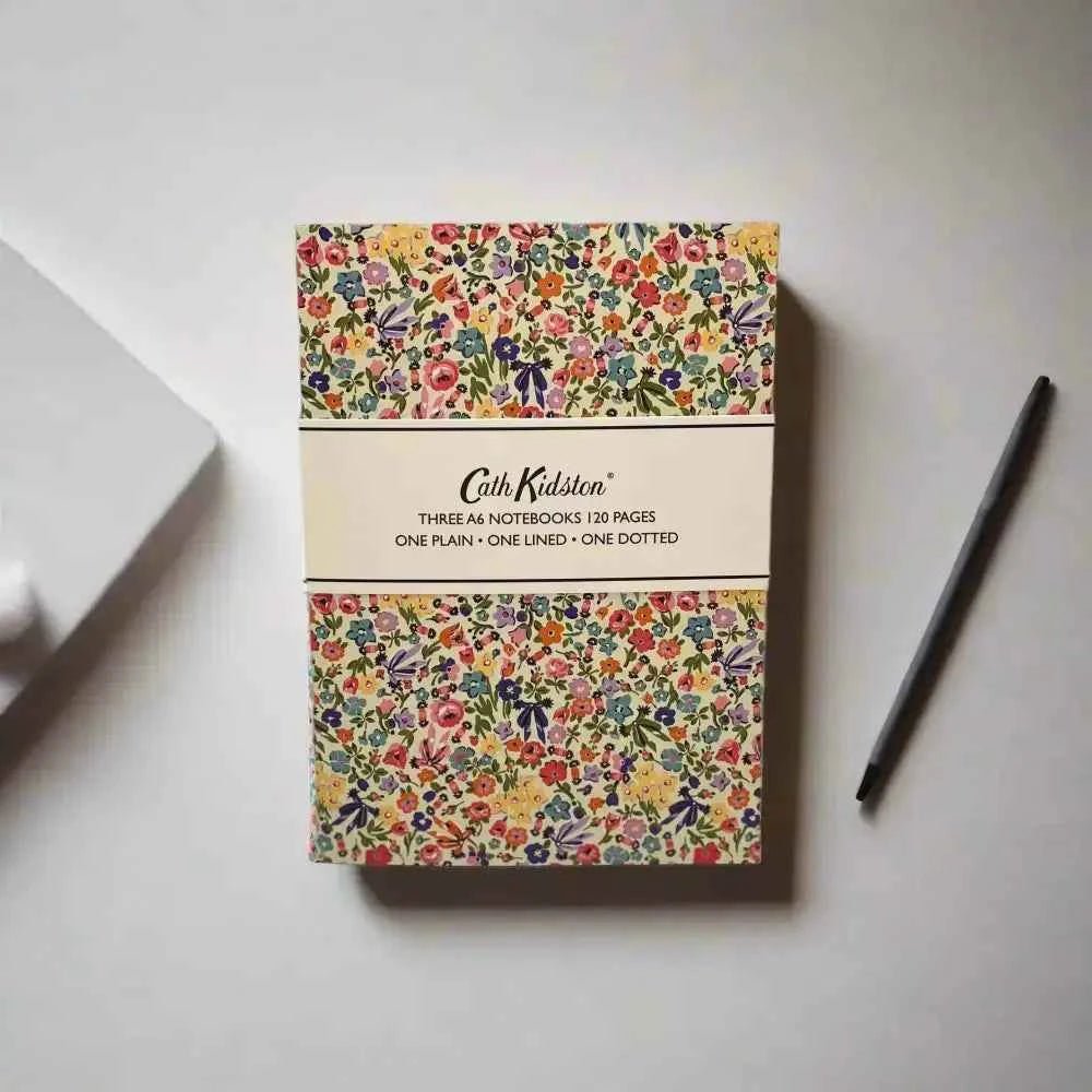 Set of 3 A6 notebooks Floral designs - Cath Kidston - The Red Squirrel