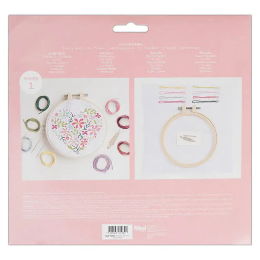 Simply Make Cross Stitch Craft Kit - Floral Heart Design