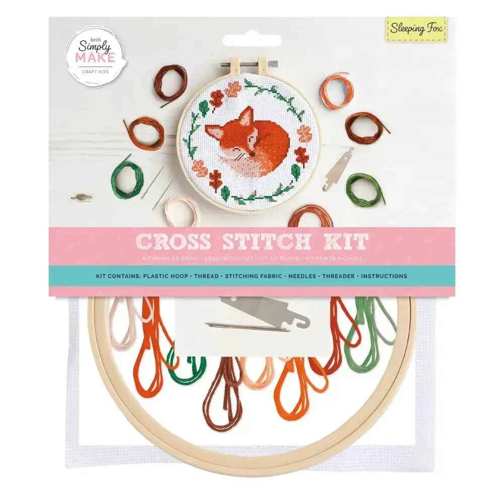 Simply Make Cross Stitch Kit - Sleeping Fox - The Red Squirrel