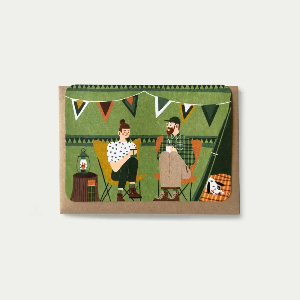 Tent No.1 Greetings Card (Green)