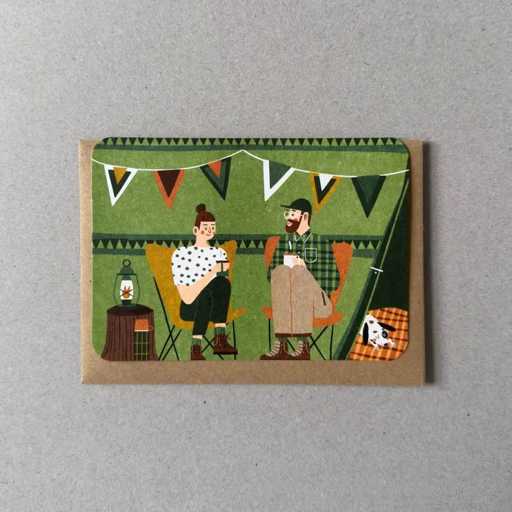 Tent No.1 Greetings Card (Green)
