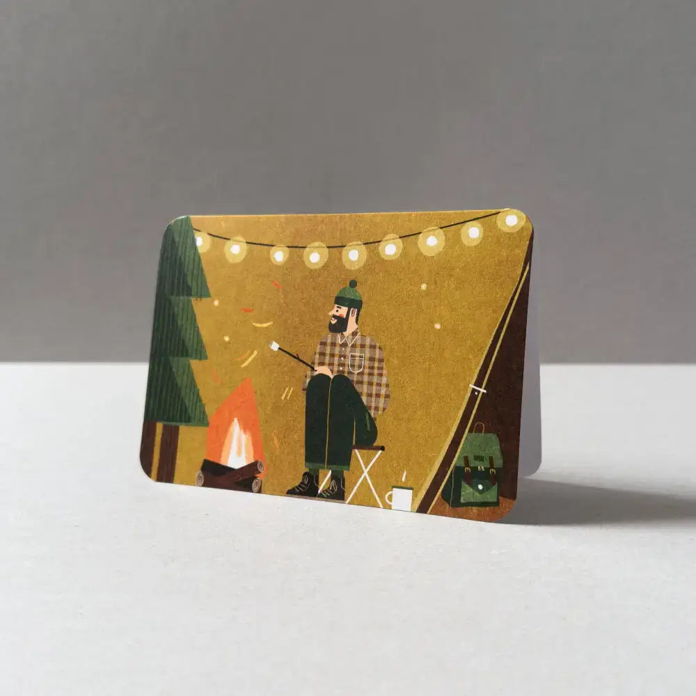 Tent No.2 Greetings Card (Yellow)