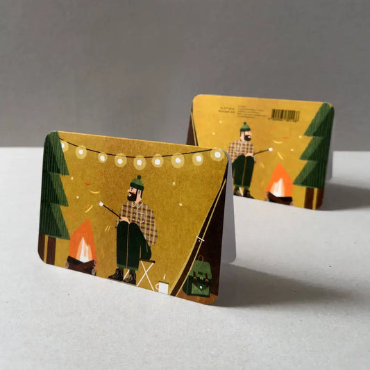 Tent No.2 Greetings Card (Yellow)