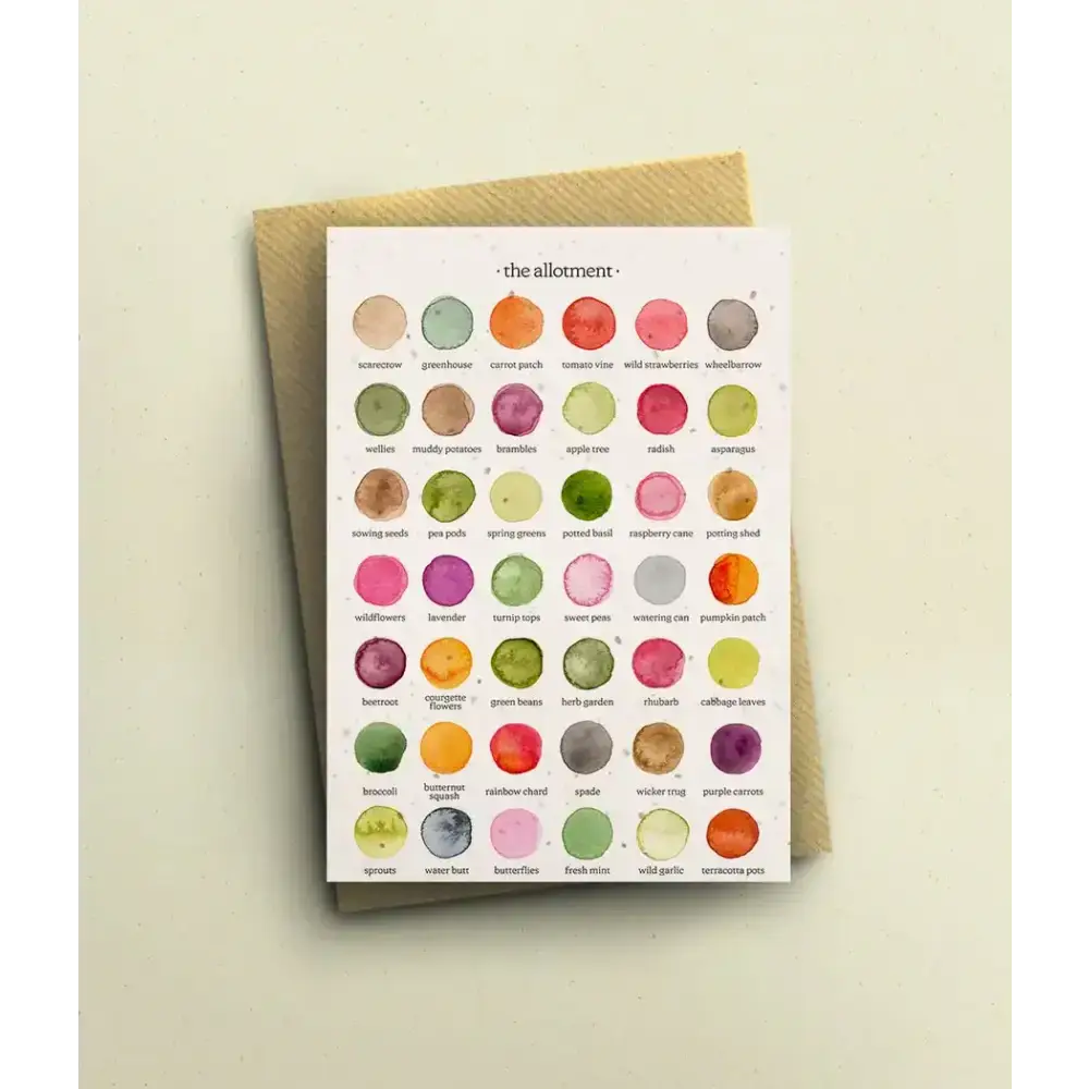 The Colours of The Allotment Greetings Card - greetings card