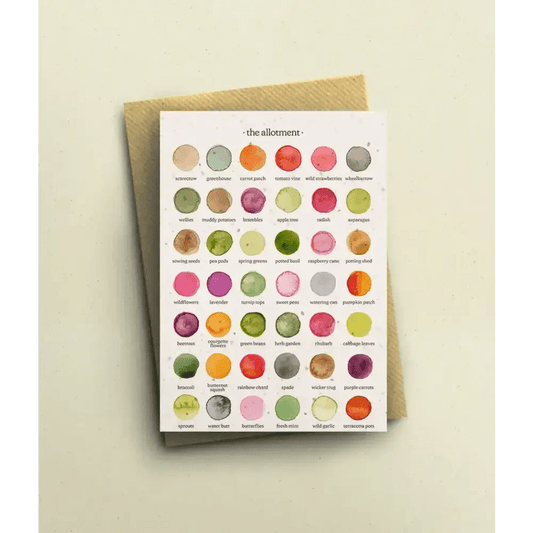 The Colours of The Allotment Greetings Card - The Red Squirrel